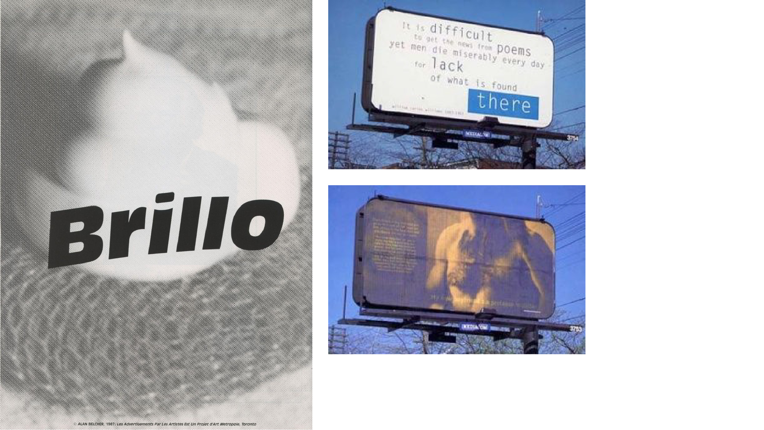 Brillo advertisement; Two billboards